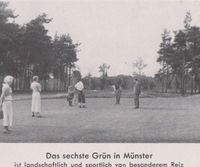 Foto mit Golfern auf dem Platz in Münster in den 30'er Jahren