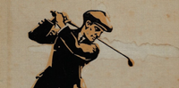 Titelbild mit Golfer in historischer Kleidung